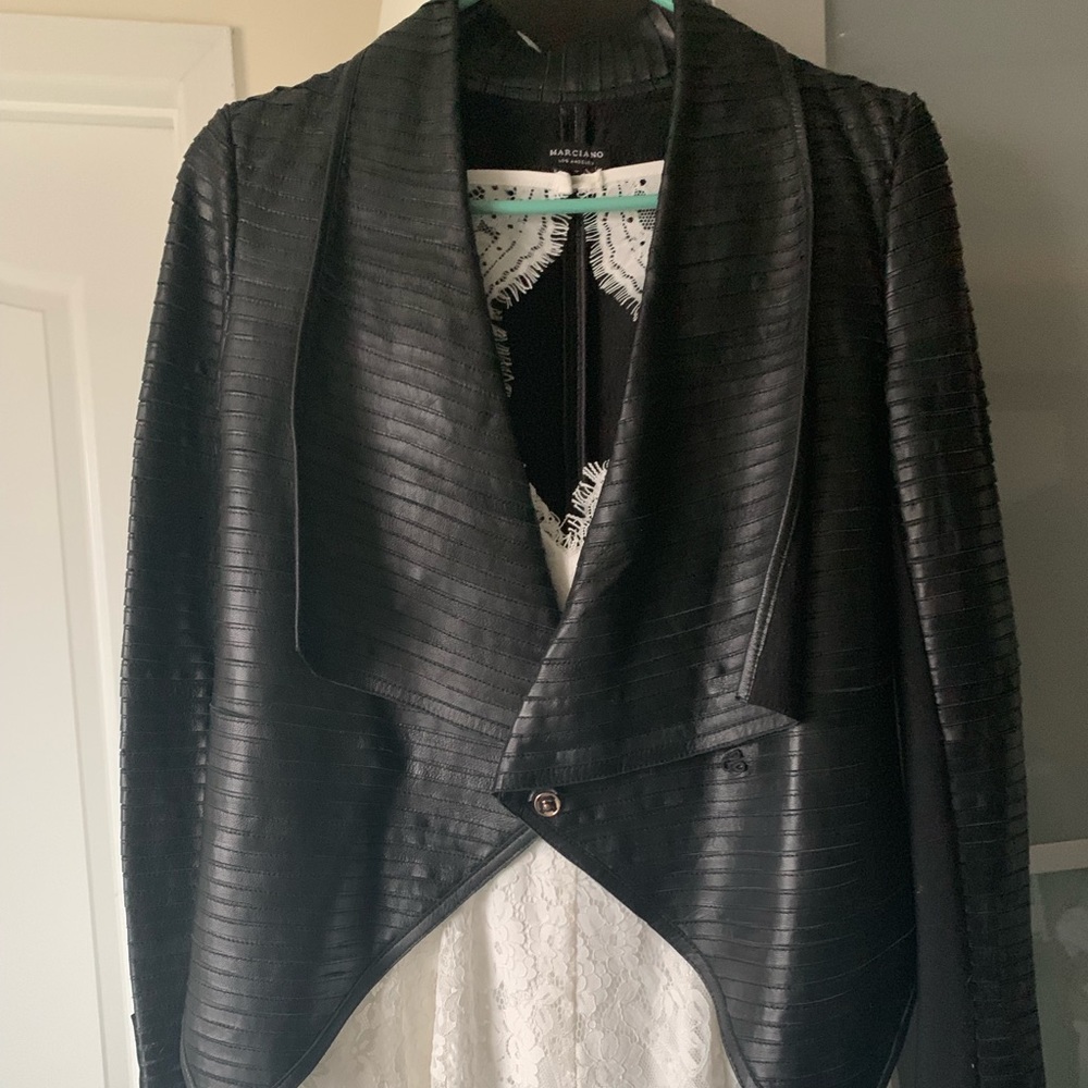 Black leather jacket MARCIANO by Guess